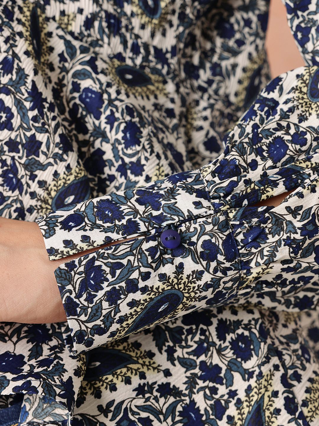 all about you Print Ruffles Ethnic Empire Crop Top