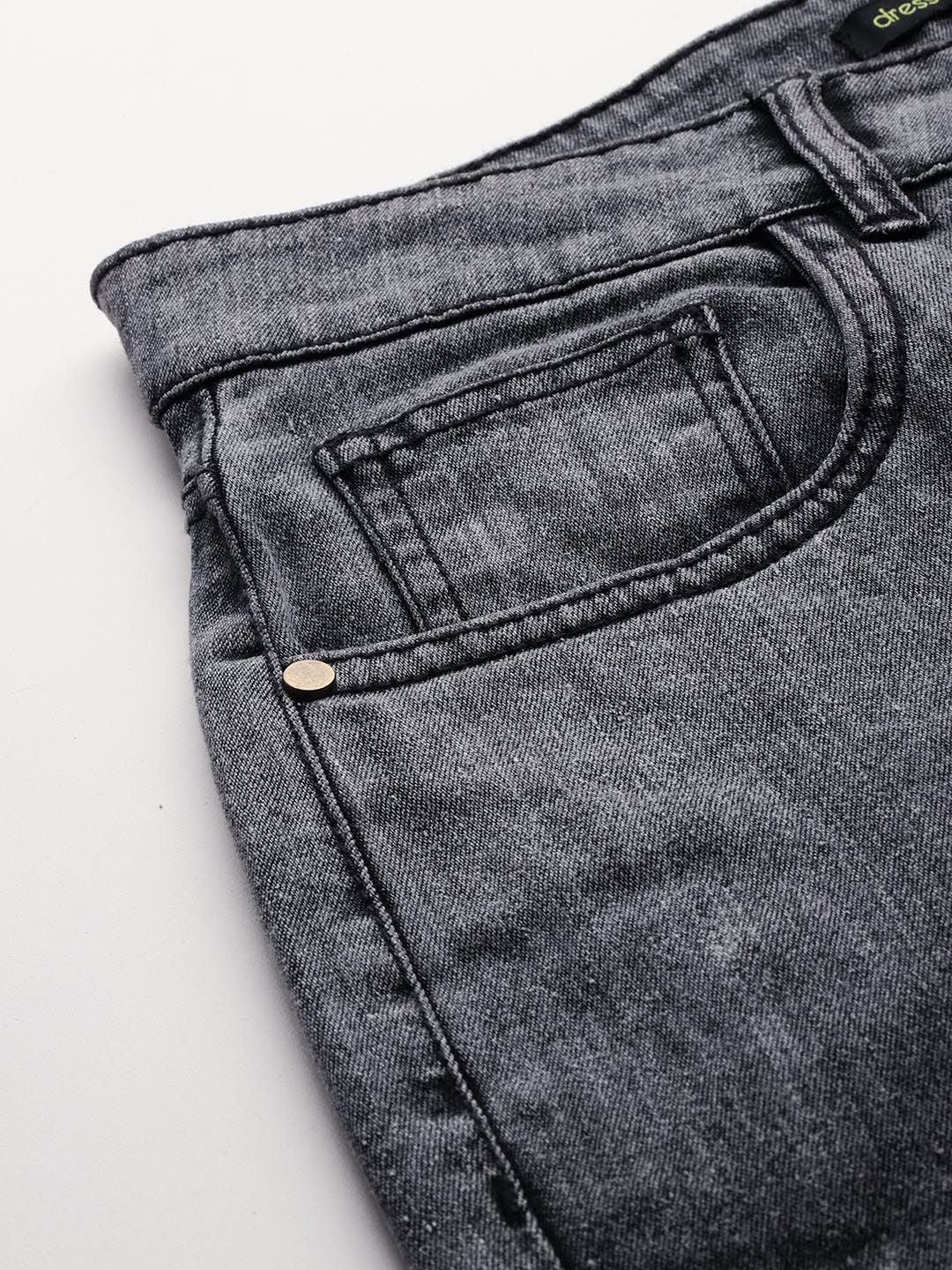 DressBerry Women Boyfriend Fit Mildly Distressed Light Fade Stretchable Jeans