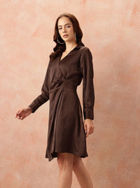 all about you Satin-Finish A-Line Dress