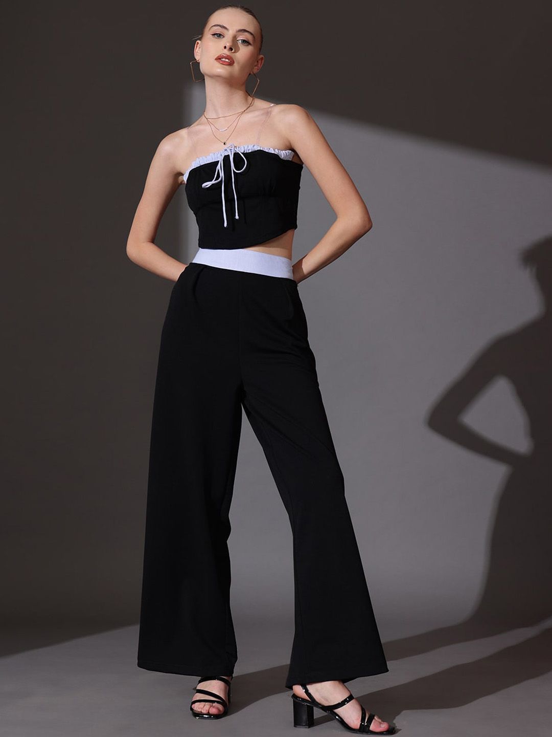 STREET 9 Solid Top & Trousers Co-Ord Set