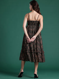 DressBerry Printed A-Line Midi Dress