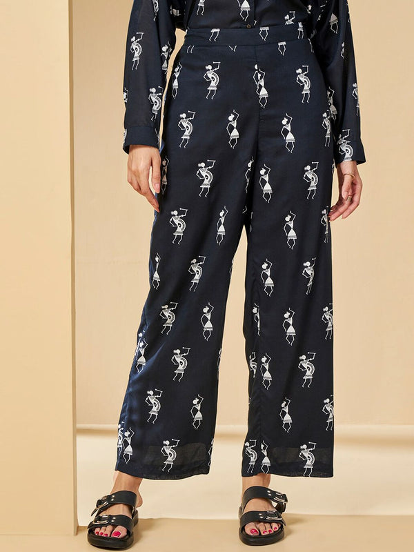 Global Desi Women Floral Printed Trousers