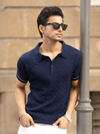 Powerlook SS25 Knitted Polo Collar Pure Cotton T-Shirt