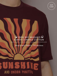 DILLINGER Men Graphic Printed Oversized Pure Cotton T-shirt