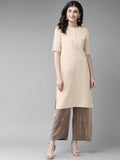 W Women Solid Straight Kurta