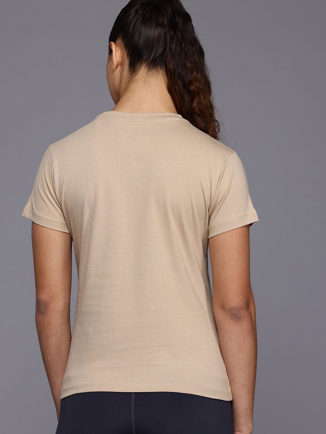 HRX by Hrithik Roshan Typography Printed Pure Cotton Yoga T-shirt