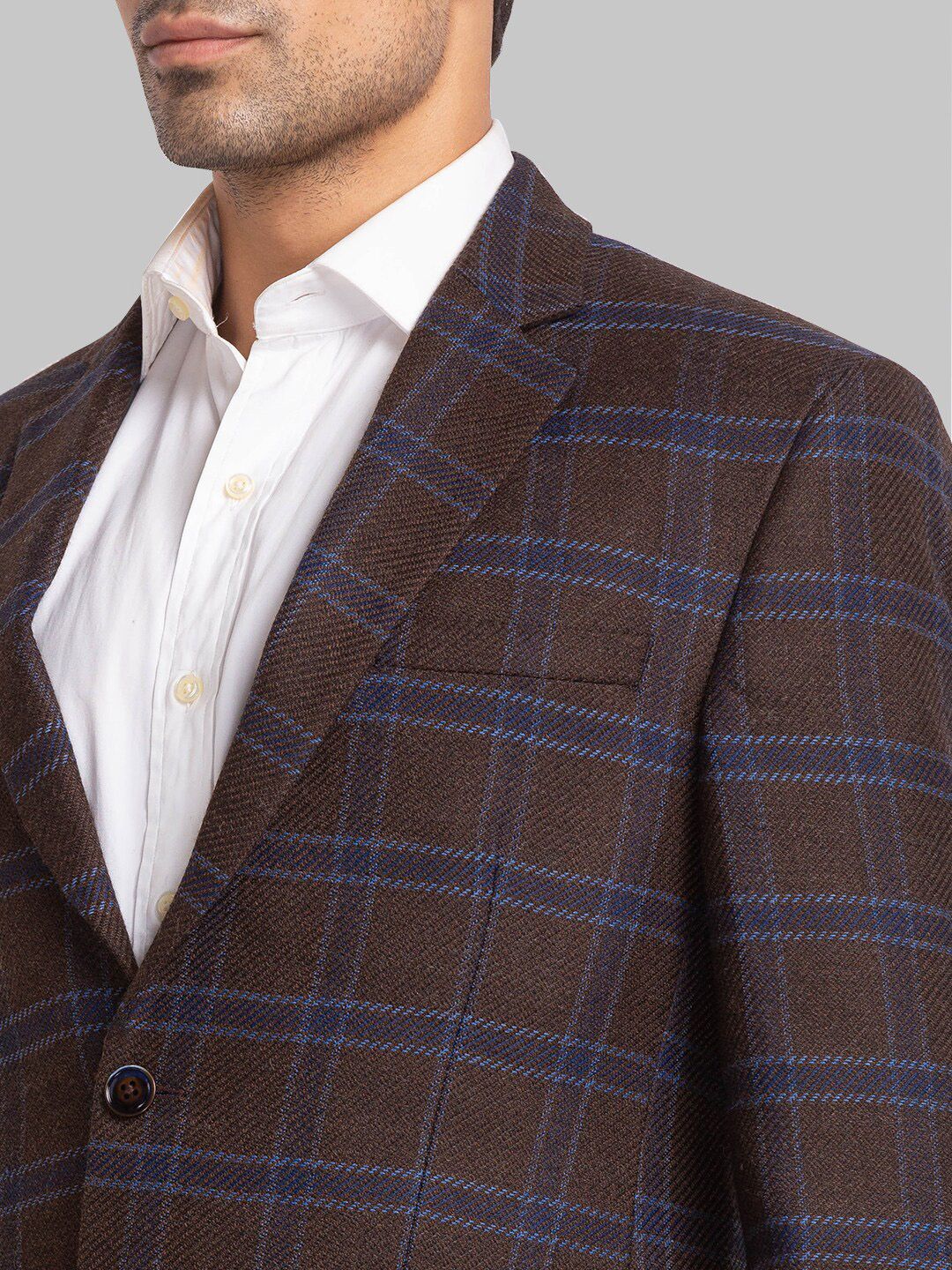 Park Avenue Men Checked Single Breasted Blazers