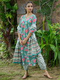 Libas Floral Printed Regular Beads and Stones Pure Cotton Kurta with Salwar & Dupatta