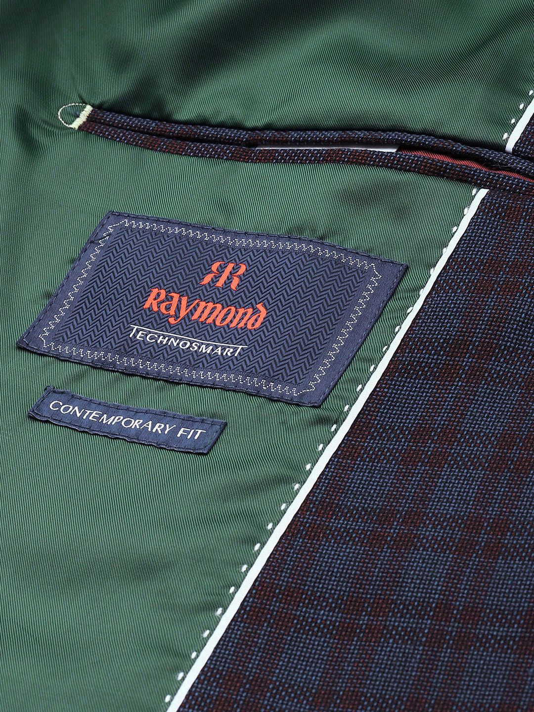 Raymond Men Contemporary Fit Checked Formal Blazer