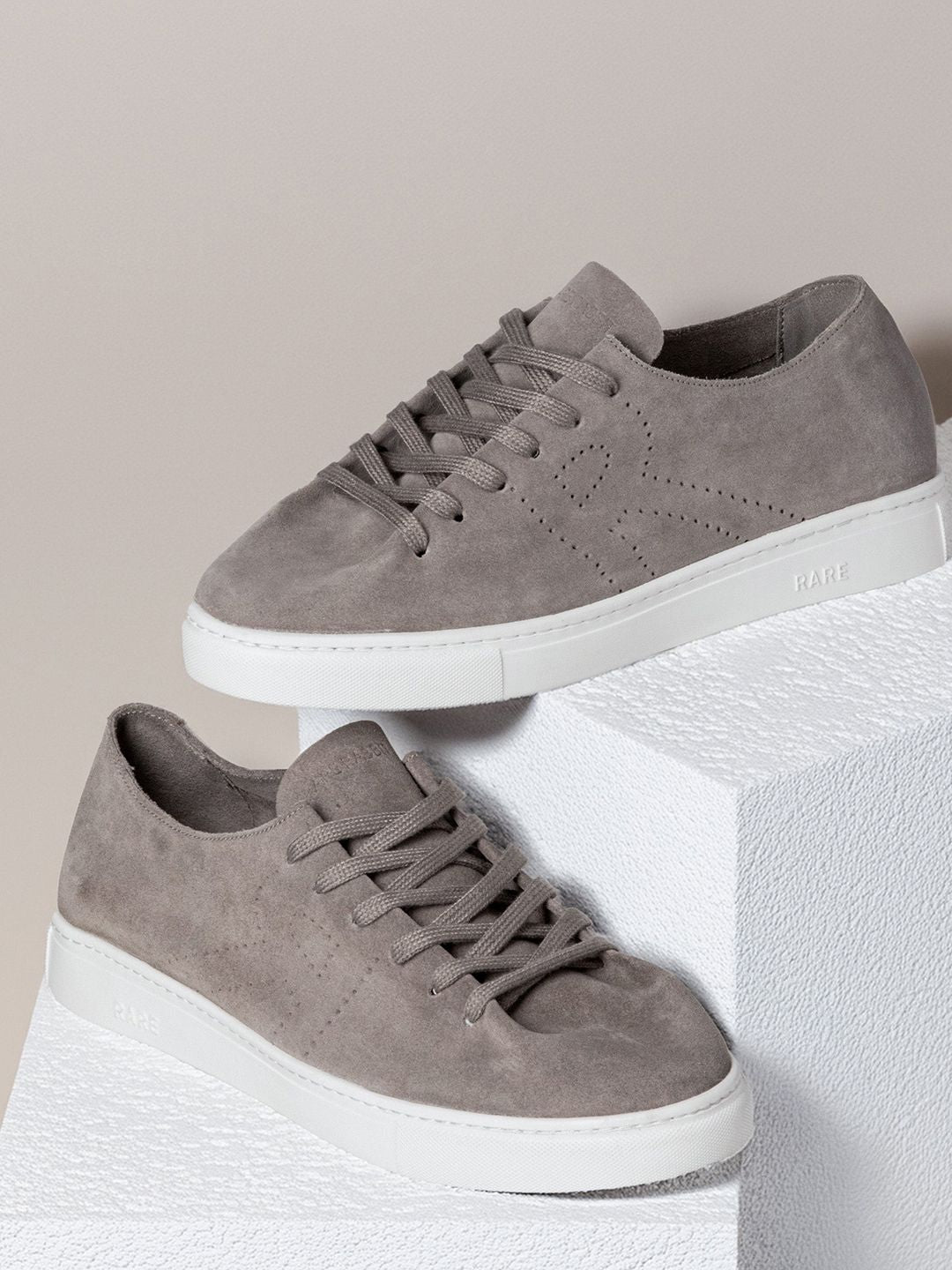 RARE RABBIT Men Perforations Suede Sneakers