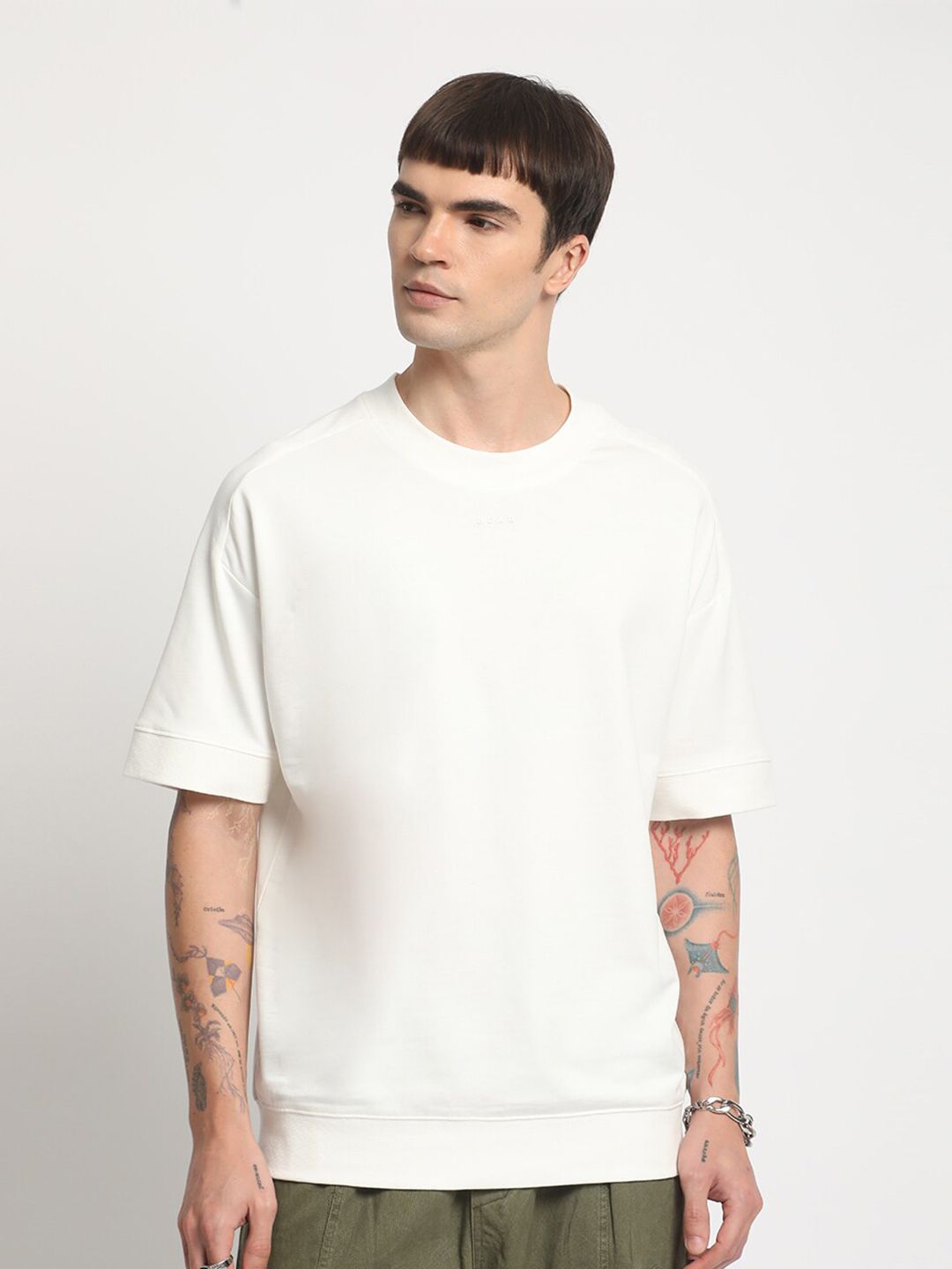 THE BEAR HOUSE Round Neck Short Sleeve Cotton T-shirt