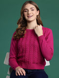 DressBerry Cable Knit Embellished Sweater