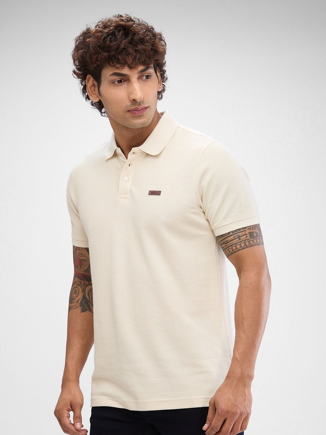 SPYKAR Men Polo Collar Solid Slim Fit T-shirt