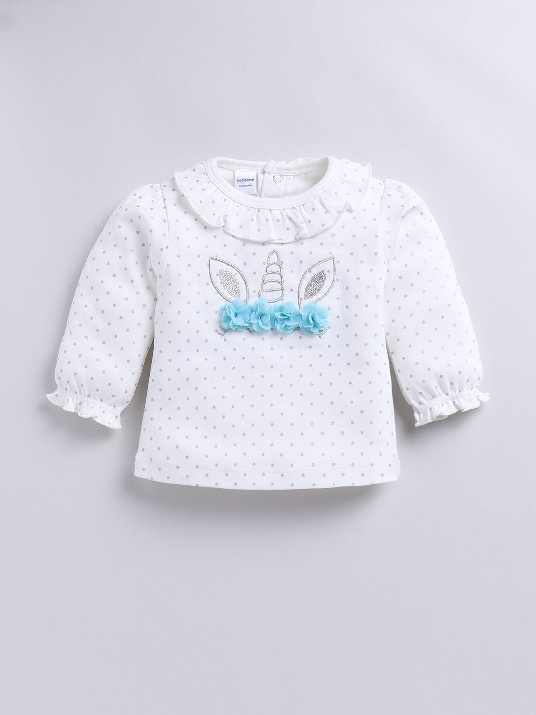 Moms Love Girls Pure Cotton Printed Top with Trousers