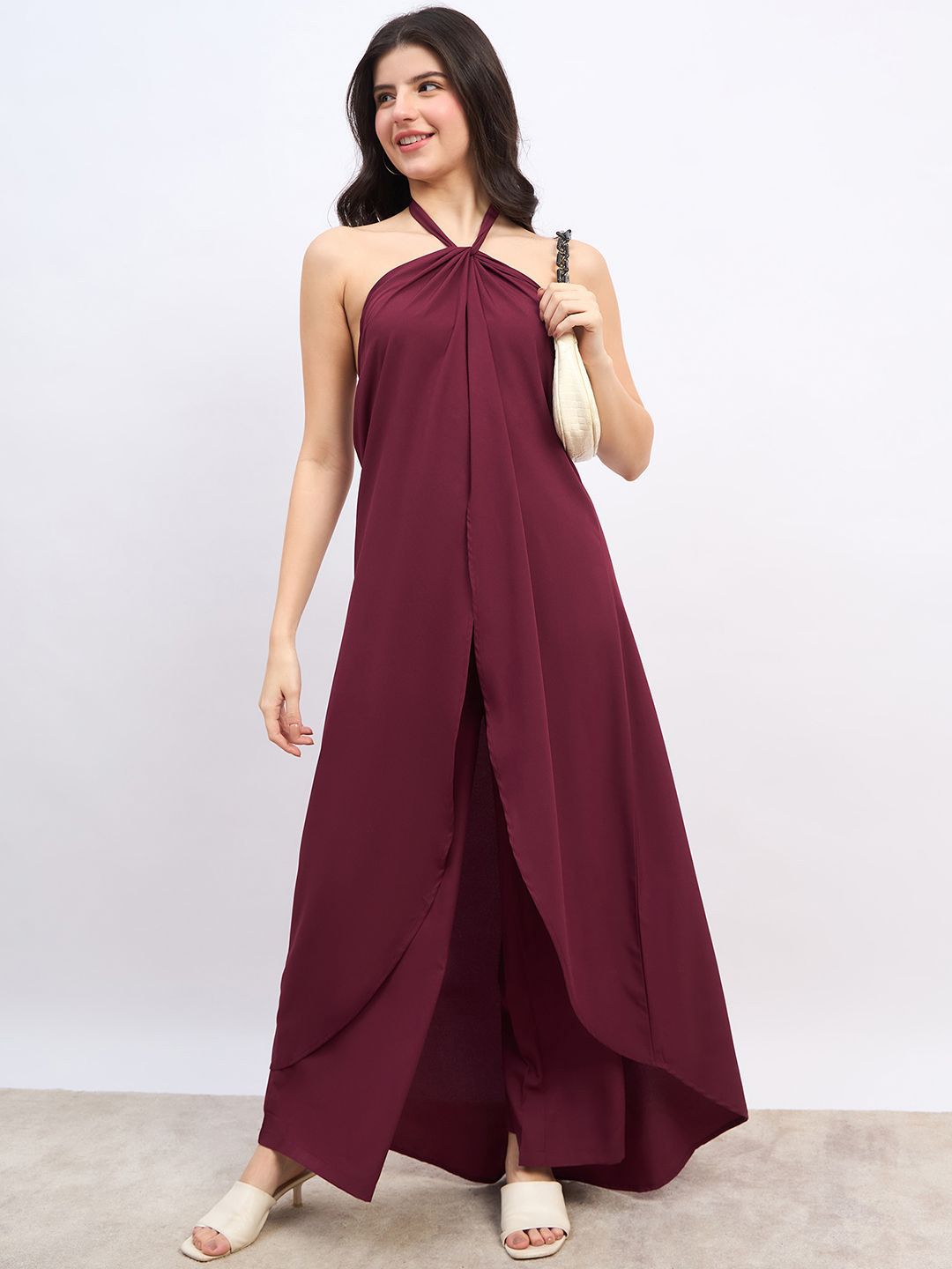 Berrylush Halter Neck Tunic With Palazzo