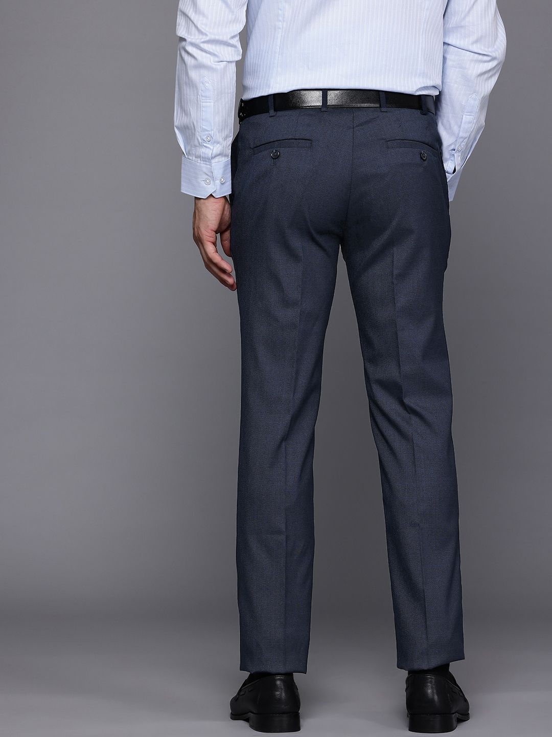 Raymond Men Checked Slim Fit Trousers