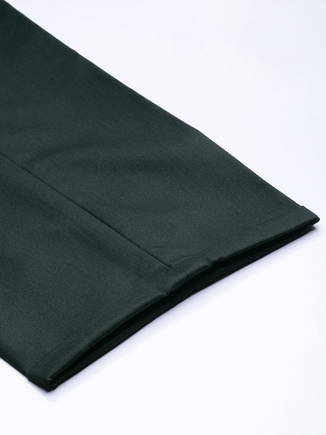 Mr Bowerbird Men Green Tailored Fit Pleated Trousers