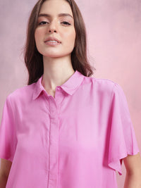 DressBerry Flutter Sleeve Casual Shirt