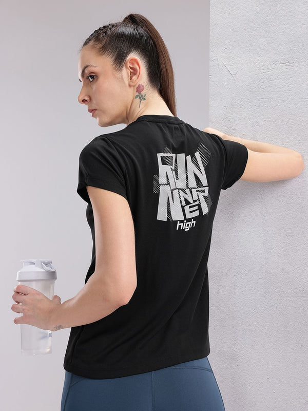 HRX by Hrithik Roshan Women Brand Logo Detail Rapid-Dry Running T-shirt