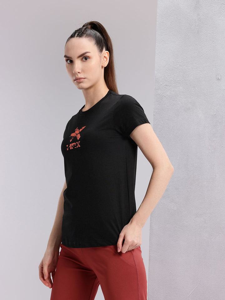 HRX by Hrithik Roshan Brand Logo Print Training T-shirt