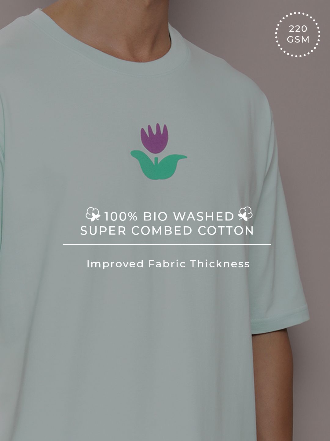 DILLINGER Men Graphic Printed Embossed Oversized Drop-Shoulder Sleeves Pure Cotton T-shirt