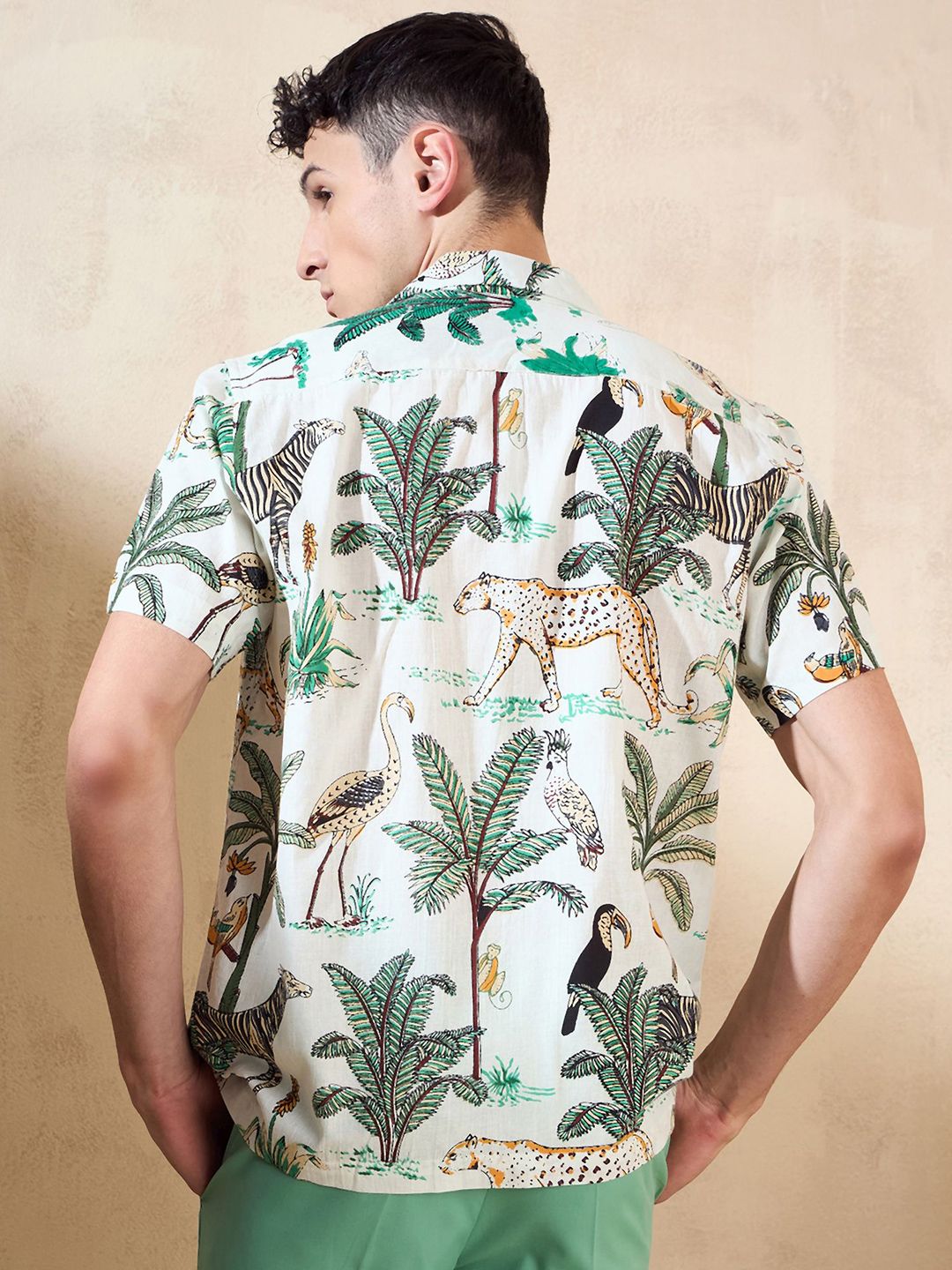 DENNISON Block Printed Oversized Casual Shirt