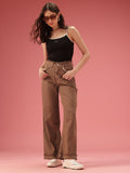 DressBerry Women Baggy Wide Leg High-Rise Light Fade Stretchable Jeans