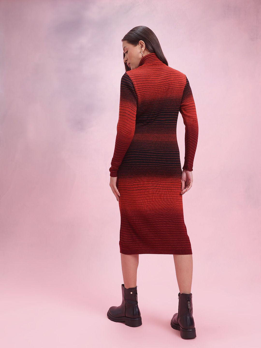 DressBerry Striped Midi Jumper Dress