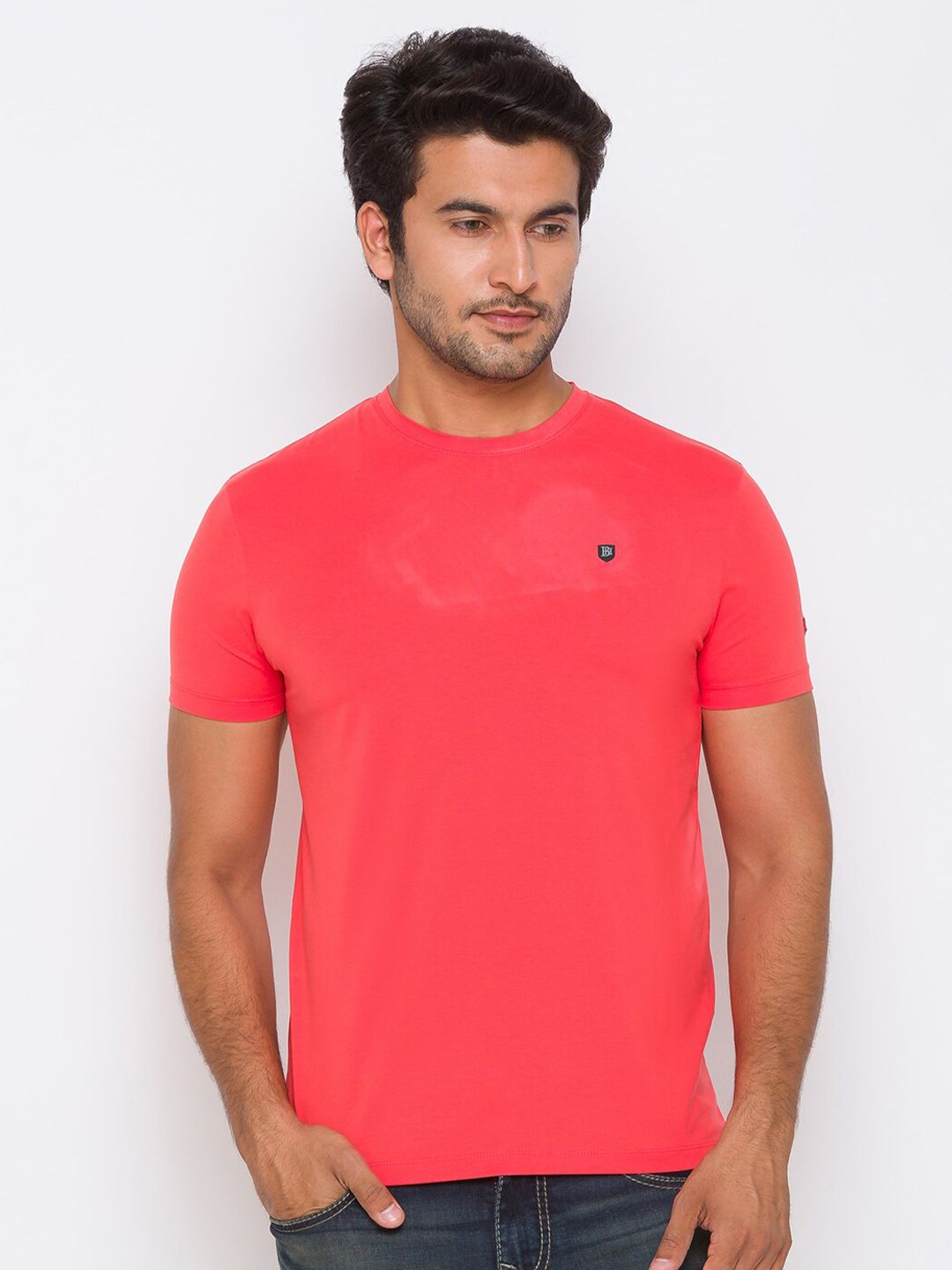 Being Human Men Peach-Coloured T-shirt