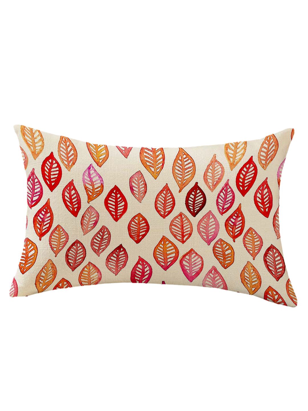 STITCHNEST Pack Of 2 Red & Blue Printed Rectangle Cushion Covers