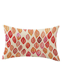 STITCHNEST Pack Of 2 Red & Blue Printed Rectangle Cushion Covers