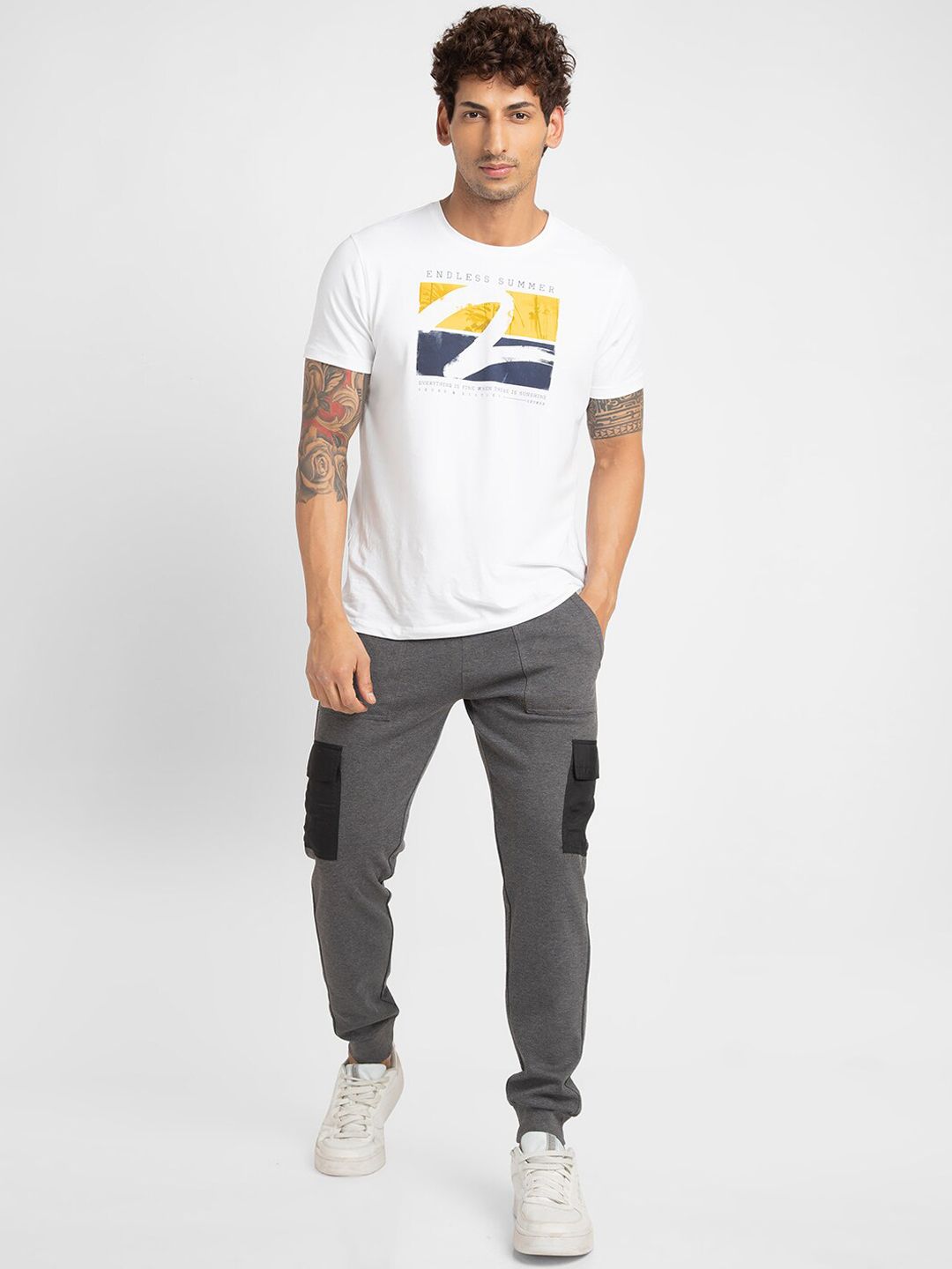 SPYKAR Men Slim-Fit Cotton Joggers