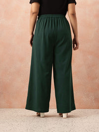 All About You Plus Size Women Wide Leg Pleated Trousers