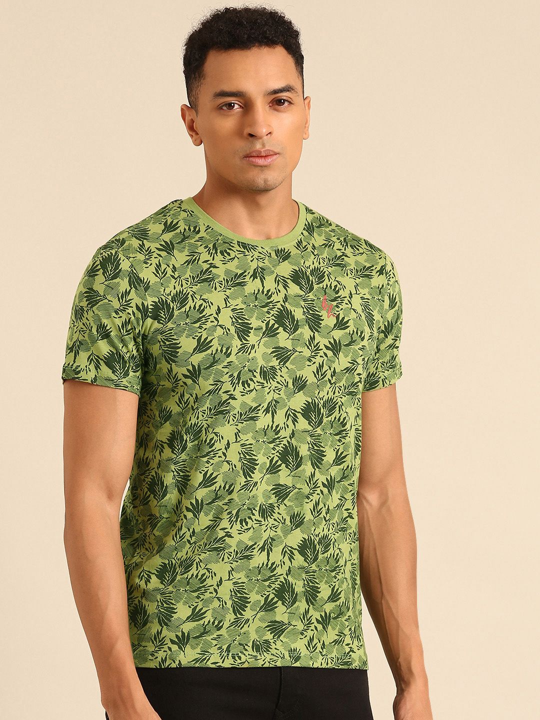 Being Human Pure Cotton Tropical Printed T-shirt