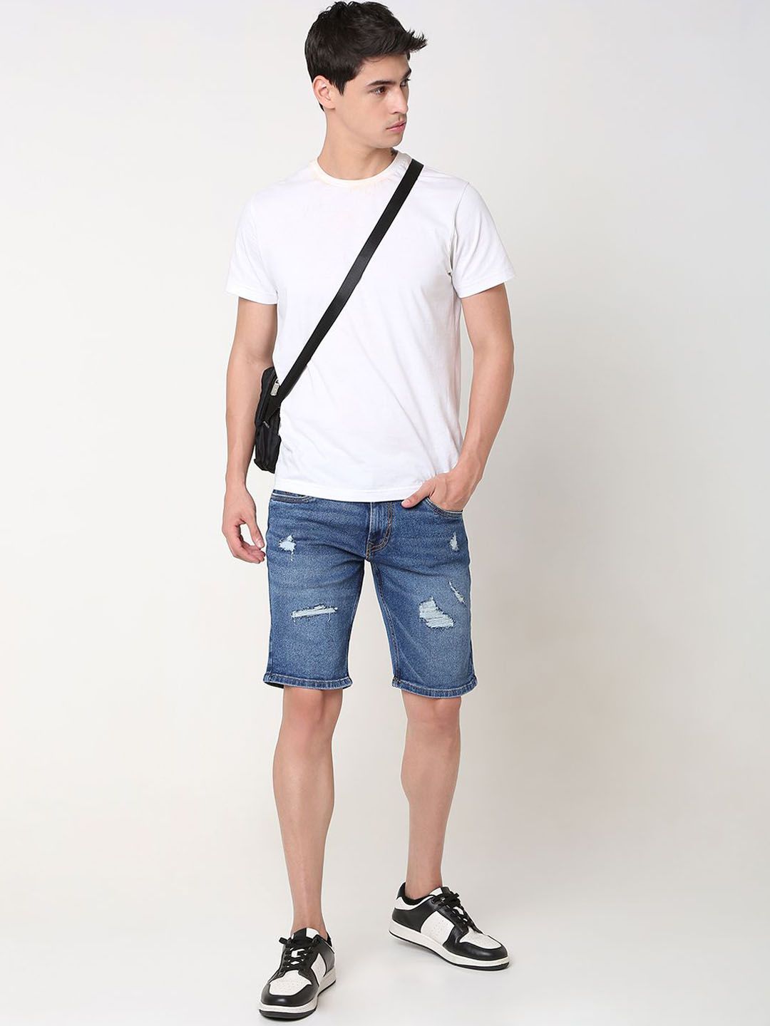 SPYKAR Men Washed Denim Shorts Technology