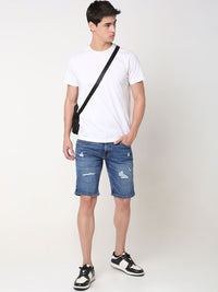 SPYKAR Men Washed Denim Shorts Technology