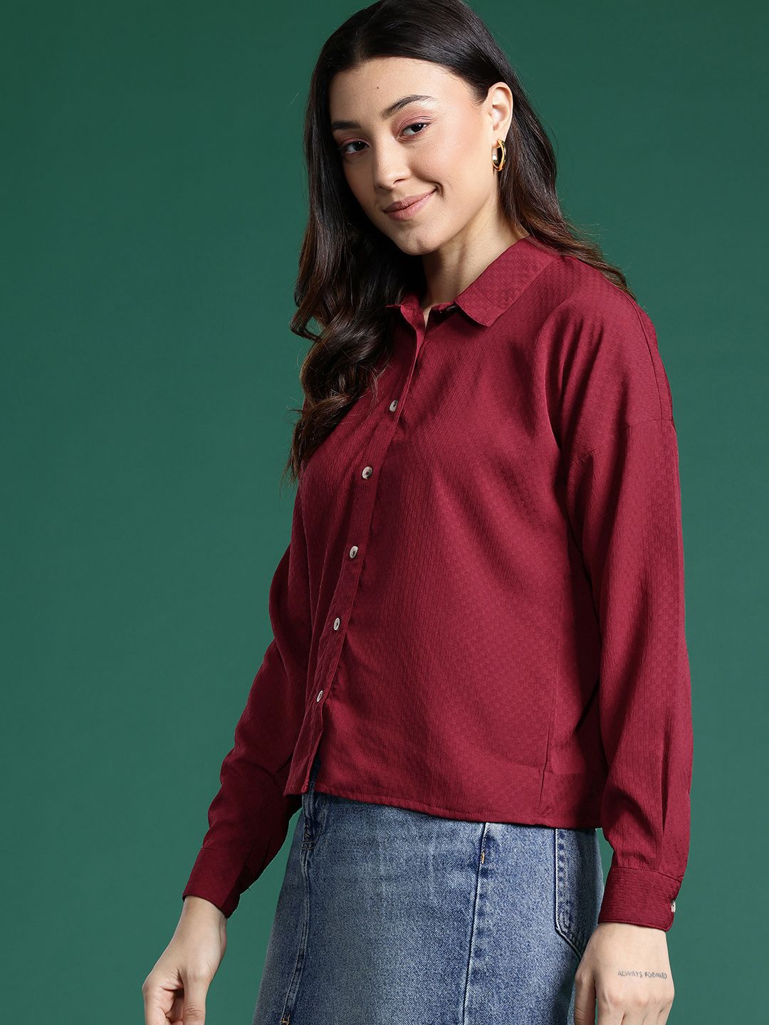 DressBerry Textured Casual Shirt