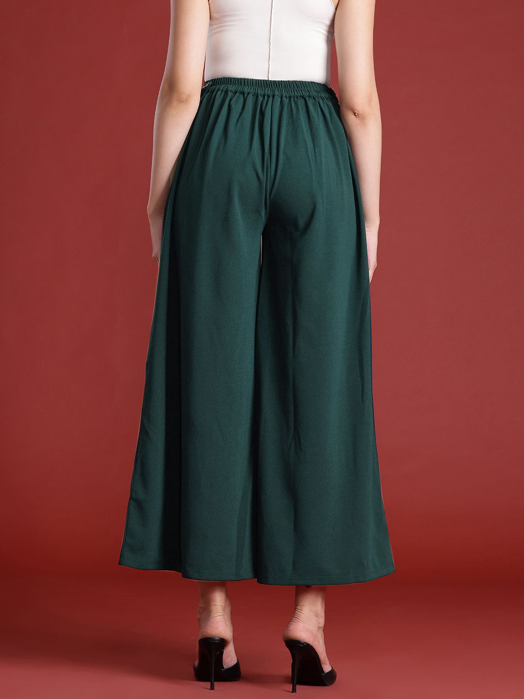 all about you Women Flared Pleated Trousers