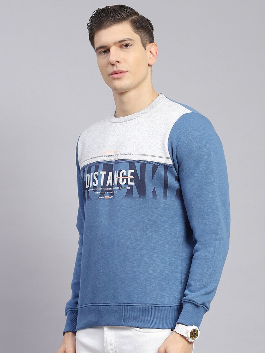 Monte Carlo Typography Printed Pullover Sweatshirt