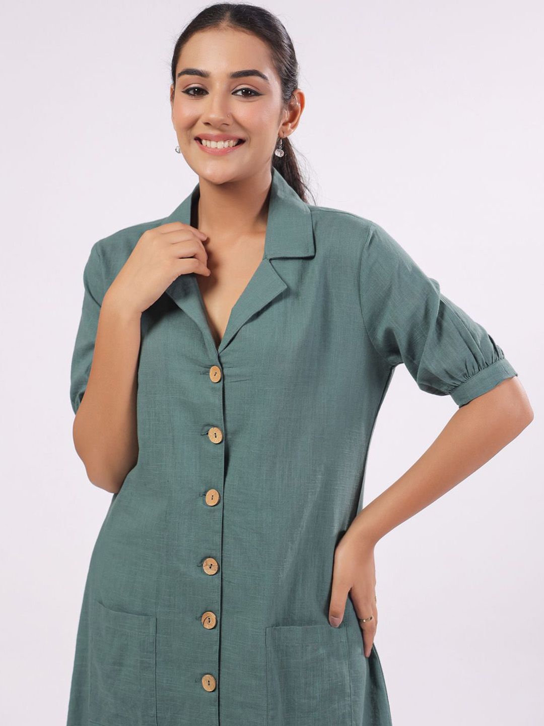 SANSKRUTIHOMES Women Lapel Collar Night suit