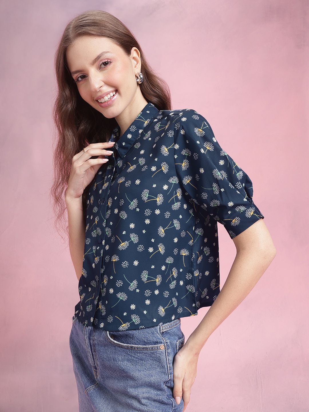 DressBerry Floral Printed Casual Shirt