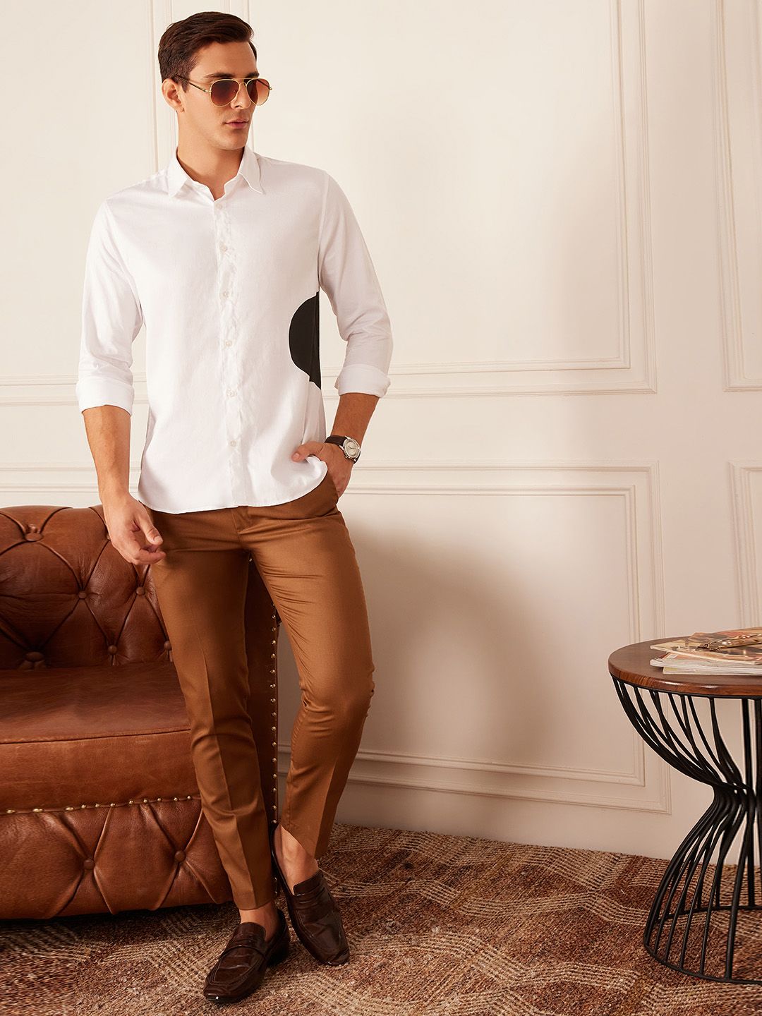 DENNISON Men Smart  Abstract Printed Party Shirt