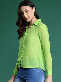 DressBerry Dobby Sheer Casual Shirt