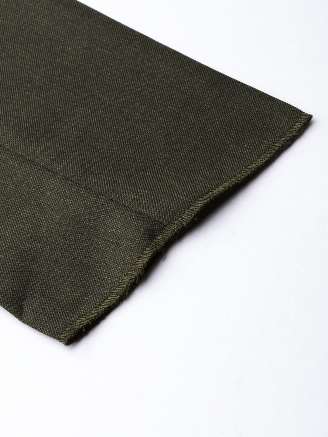 Raymond Men Olive Green Slim Fit Solid Formal Trousers