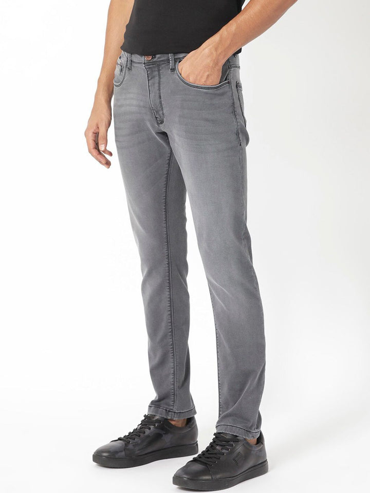 RARE RABBIT Men Switz Slim Fit Mid-Rise Cotton Stretchable Jeans