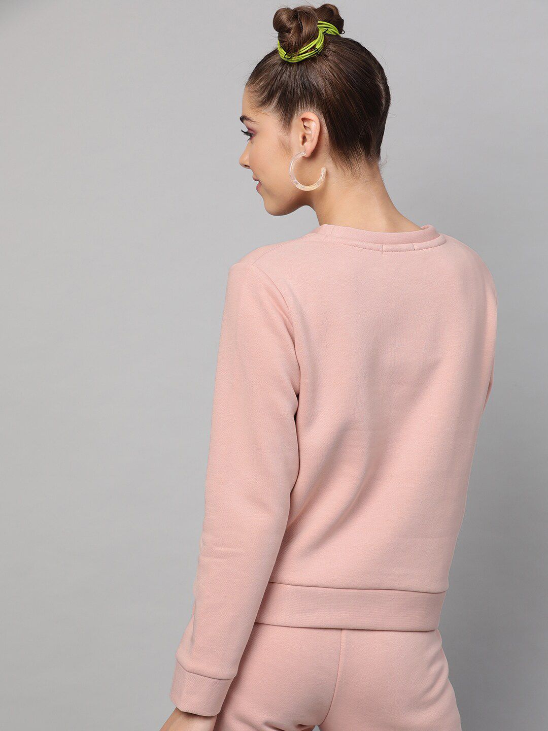 STREET 9 Women Pink & Black Printed Sweatshirt