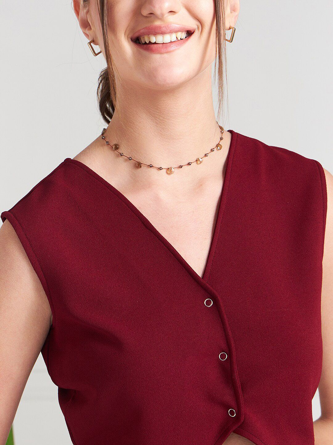 Athena V-Neck Crop Top With Trousers Co-Ords