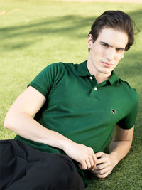 THE BEAR HOUSE Polo Collar Slim Fit Pure Cotton T-shirt