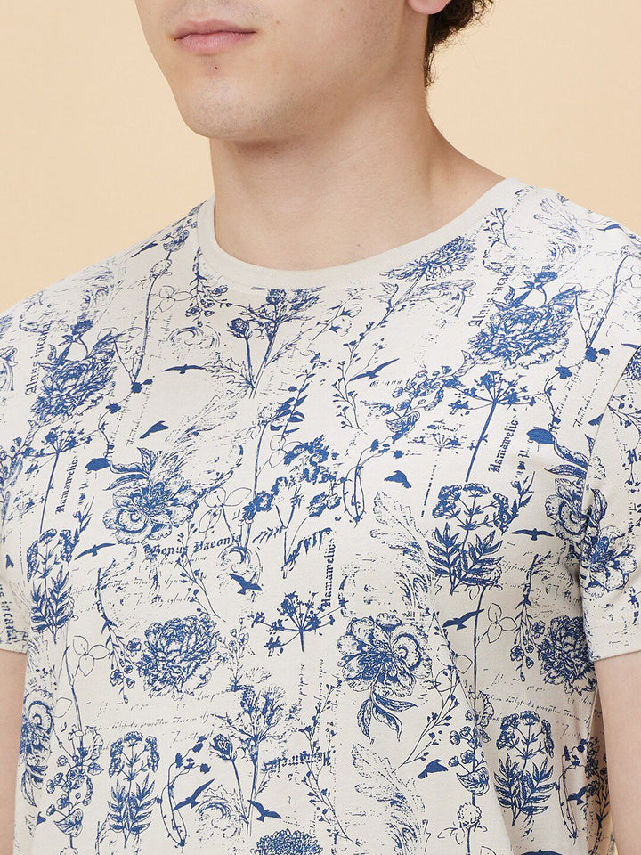 Being Human Floral Printed Round neck Casual T-shirt