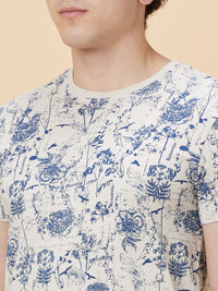 Being Human Floral Printed Round neck Casual T-shirt